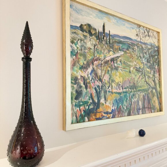 Mid 20th Century Guildcraft Empoli Italy Genie Bottle or Decanter With Stopper - Picture 8 of 11